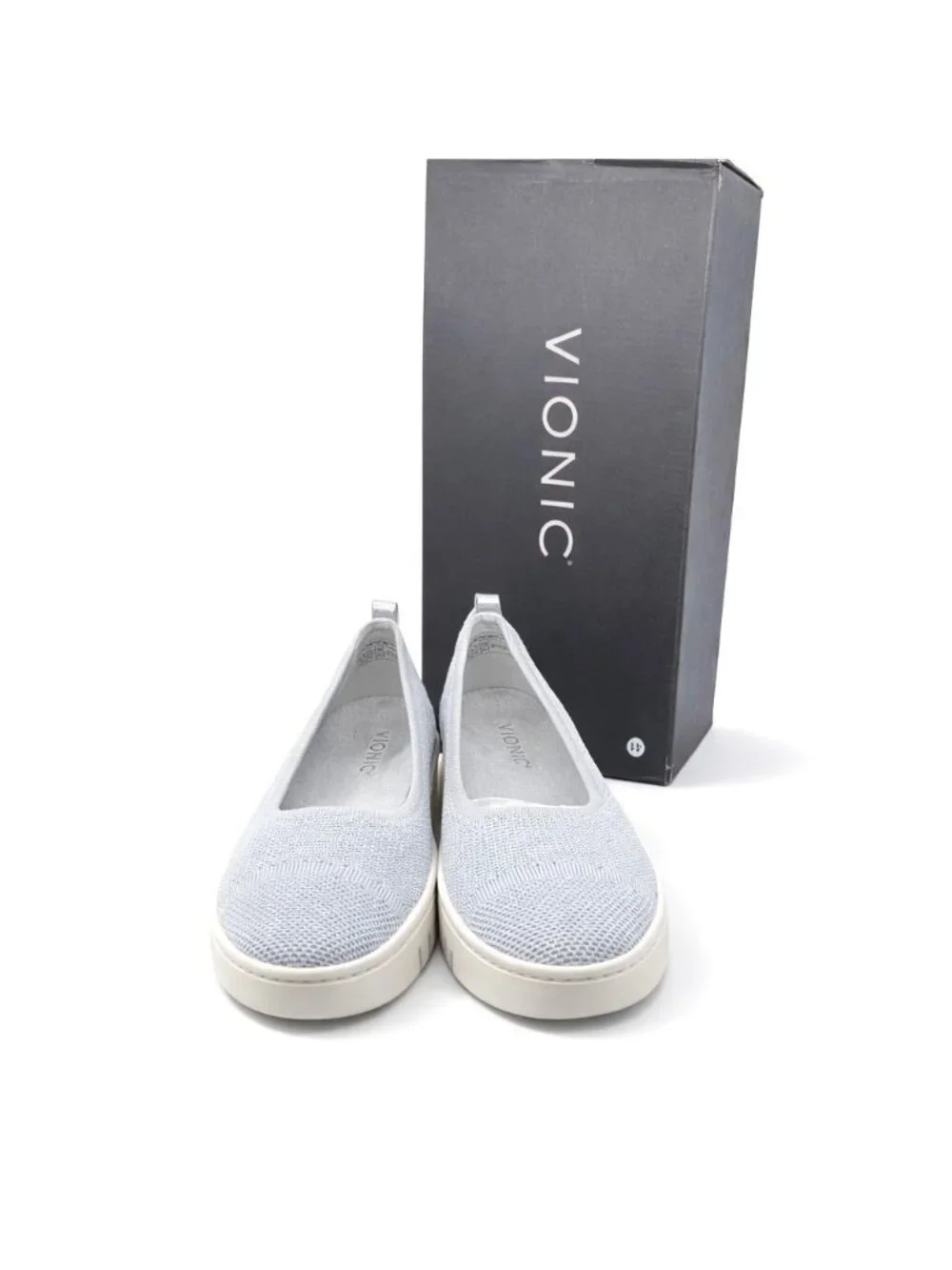 Vionic Light Blue Knit Slip-On Flats - Picture 10 of 11